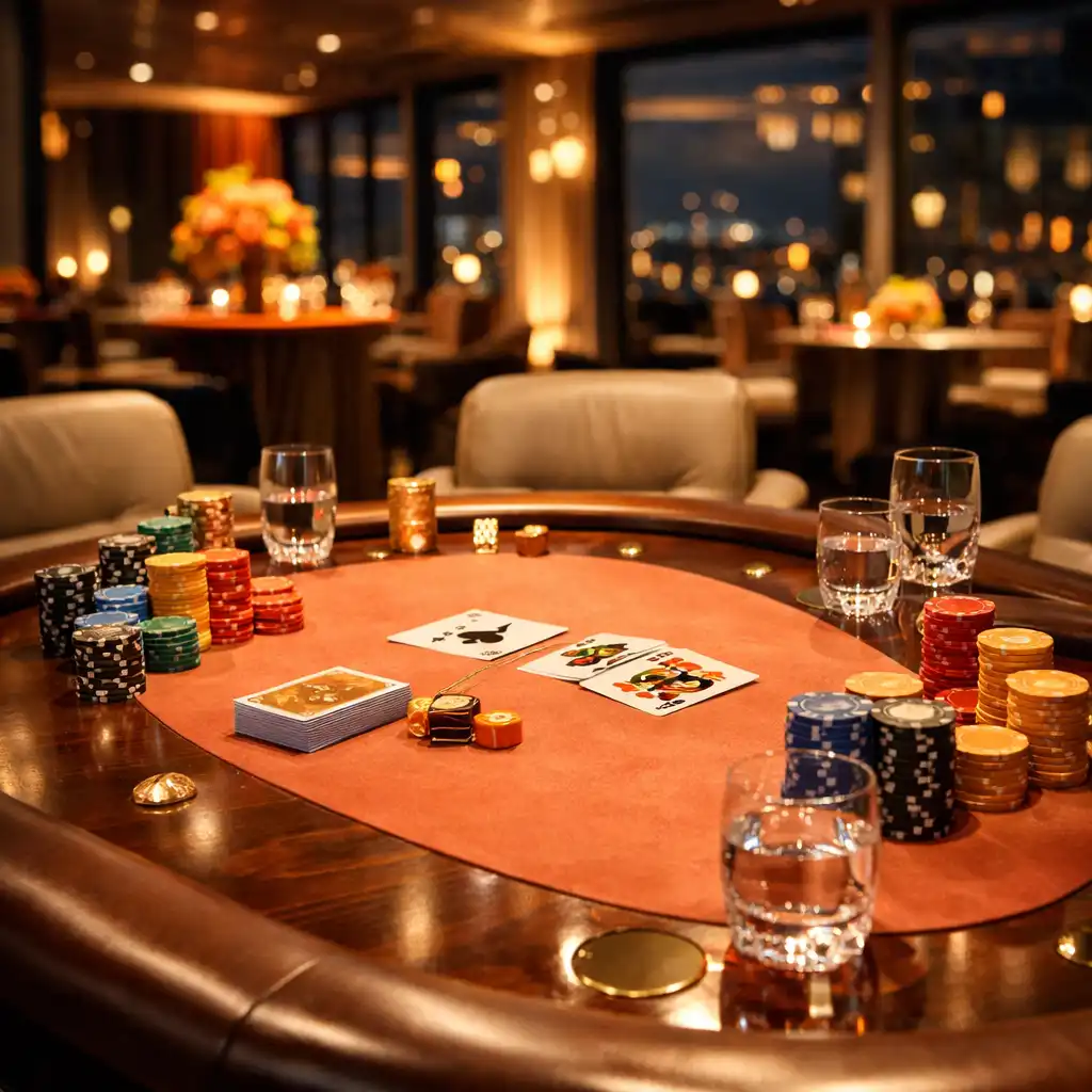 Elegancki wieczór pokerowy offline w stylu LuminaPassage